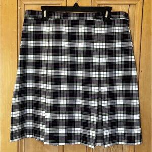Becky Thatcher Womens Catholic School Girl Plaid Skirt Size 10 (LG) White NEW